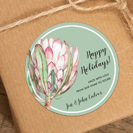 KerstFloral Homemade Goods Holiday Baking Ronde Sticker
