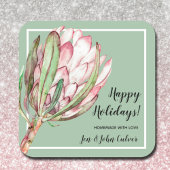 KerstFloral Homemade Goods Holiday Baking Vierkante Sticker