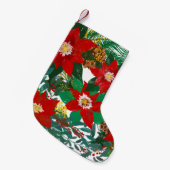 KerstFloral Leaf Art Kleine Kerstsok (Voorkant (Hangend))