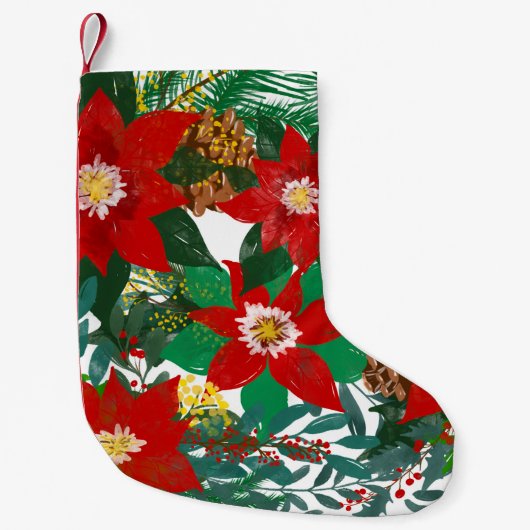 KerstFloral Leaf Art Kleine Kerstsok (Voorkant)