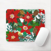KerstFloral Leaf Art Muismat (Met muis)
