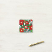 KerstFloral Leaf Art Post-it® Notes (Op bureau)