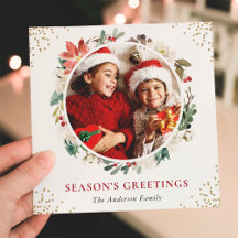 KerstFloral met goudglitters 2 foto