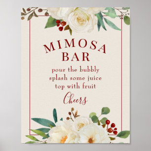 KerstFloral Mimosa Bar Poster