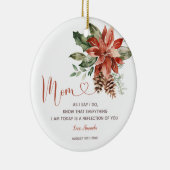 KerstFloral Moeder van de Bride Keramisch Ornament (Rechts)