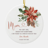 KerstFloral Moeder van de Bride Keramisch Ornament (Voorkant)