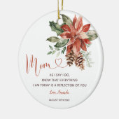 KerstFloral Moeder van de Bride Keramisch Ornament (Links)