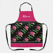 KerstFloral Monogram roze Schort (Voorkant)