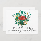 KerstFloral Motivatie Briefkaart van Prayer (Voorkant / Achterkant)
