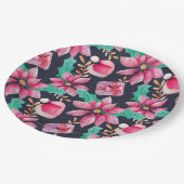 KerstFloral Papieren Bordje (Gekanteld)