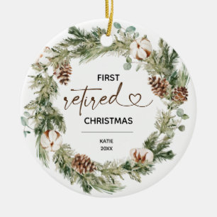 kerstFloral Pensioen Keramisch Ornament