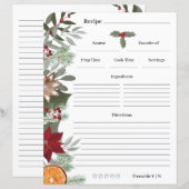 KerstFloral Recipe Card (Voorkant / Achterkant)