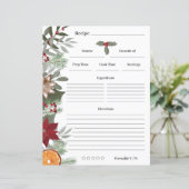 KerstFloral Recipe Card (Staand voorkant)
