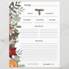 KerstFloral Recipe Card