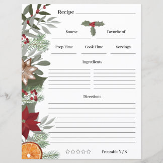KerstFloral Recipe Card