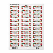 KerstFloral Red en Green Weddenschap Etiket (Full Sheet)