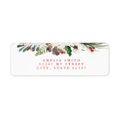 KerstFloral Return Address Labels (Voorkant)