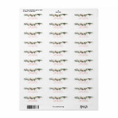 KerstFloral Return Address Labels (Full Sheet)