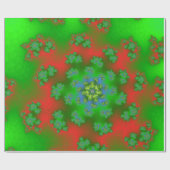 KerstFloral Sprinkles Cadeaupapier (Vlak)