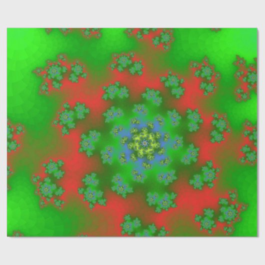 KerstFloral Sprinkles Cadeaupapier (Vlak)