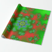 KerstFloral Sprinkles Cadeaupapier (Uitgerold)