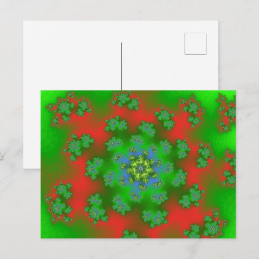 KerstFloral Sprinkles Feestdagenkaart (Voorkant / Achterkant)