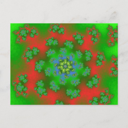 KerstFloral Sprinkles Feestdagenkaart (Voorkant)