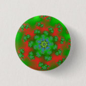 KerstFloral Sprinkles Ronde Button 3,2 Cm (Voorkant)