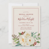 KerstFloral Waterverf Vrijgezellenfeest Kaart (Voorkant)