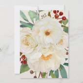 KerstFloral Waterverf Vrijgezellenfeest Kaart (Achterkant)