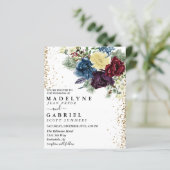 KerstFloral Winter Weddenschap Floral Gold