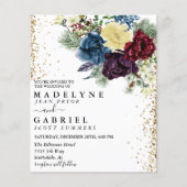 KerstFloral Winter Weddenschap Floral Gold