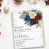 KerstFloral Winter Weddenschap Floral Gold