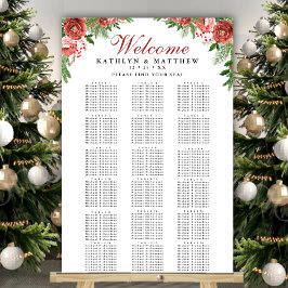 KerstFloral Winter Wedding 18 Tafelzitjes Poster