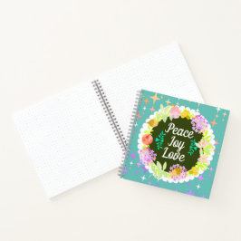 KerstFloral Wreath Notitieboek