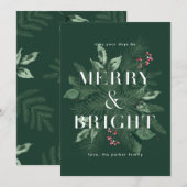 kerstflorale niet-fotofeestdag Kaart (Voorkant / Achterkant)