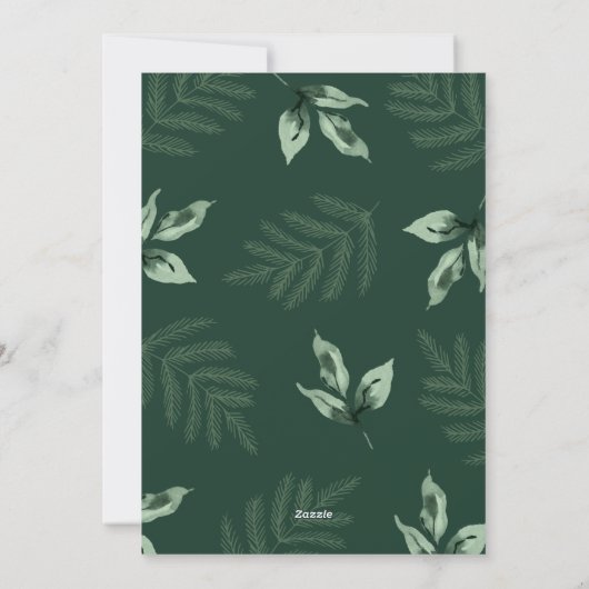 kerstflorale niet-fotofeestdag Kaart (Achterkant)