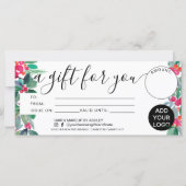 kerstflorale waterverf cadeaubon logo (Voorkant)