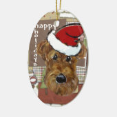 KERSTFOKSTER KERAMISCH ORNAMENT (Links)