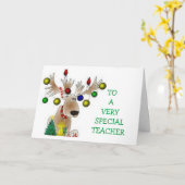 KERSTFOLDER VOOR DE LERAAR KAART (Gele Bloem)