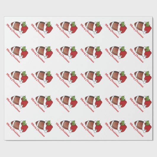 kerstFootball Cadeaupapier (Vlak)