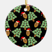 kerstFootball Keramisch Ornament (Voorkant)