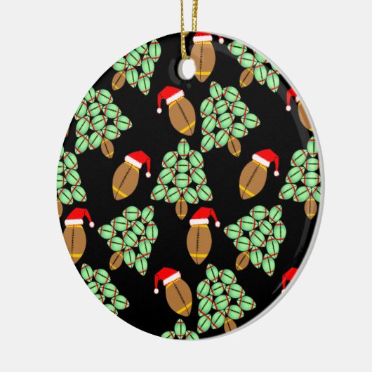 kerstFootball Keramisch Ornament (Links)