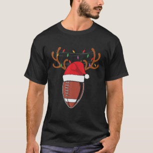 KerstFootball: kerstman met kerstman met rendieren T-shirt