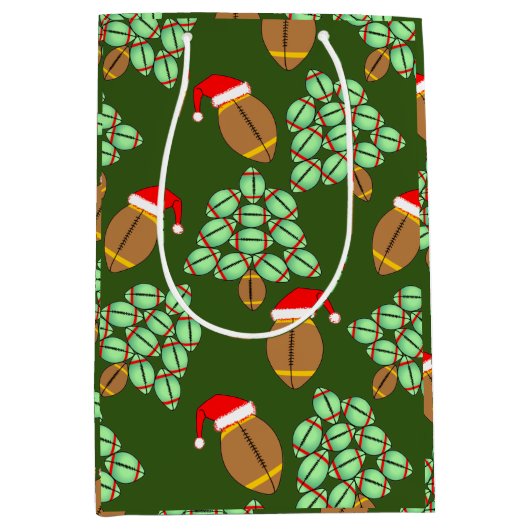 kerstFootball Medium Cadeauzakje (Voorkant)