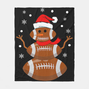 KerstFootball Snowman Kinder Football Kerstmis Fleece Deken