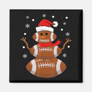 KerstFootball Snowman Kinder Football Kerstmis Magneet