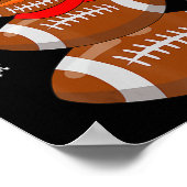 KerstFootball Snowman Kinder Football Kerstmis Poster (Hoek)