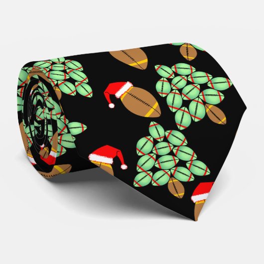 kerstFootball Stropdas (Opgerold)