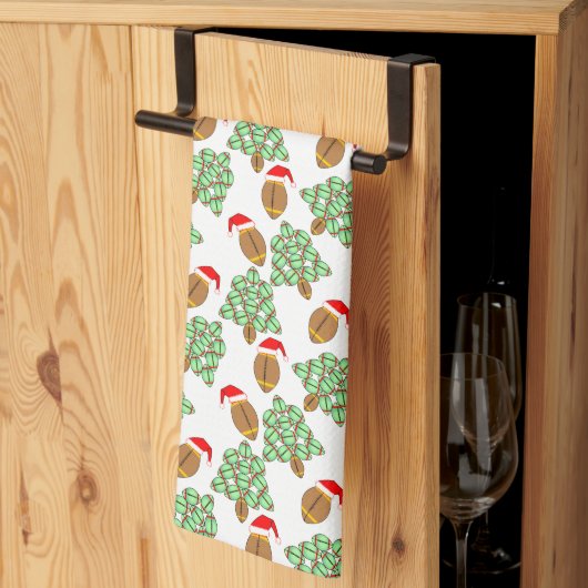 kerstFootball Theedoek (Derde Gevouwen)